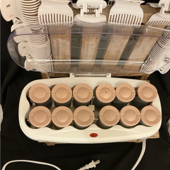 White and Tan Hair Roller Set - Picture 3 of 4